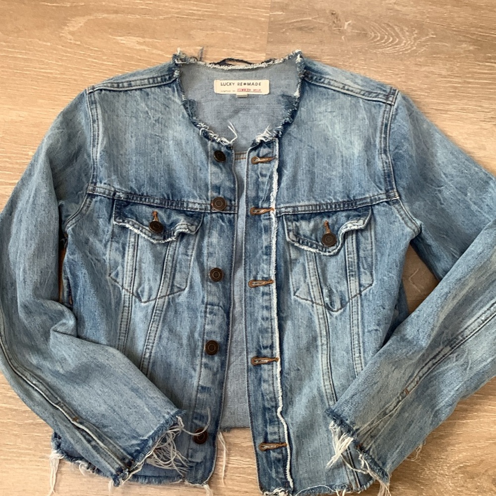 Lucky Brand Distressed Jean Jacket